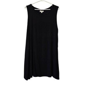 Free Kisses Women's Black Sleeveless Long Super Soft Flowy Top Shirt Sz Plus 1X